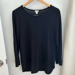 Women’s J.Crew Black Long Sleeve Top